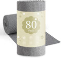 80 Pack Microfiber Cleaning Cloth Roll Reusable Paper Towels 12"x12" Tear Away by Tigona