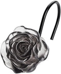Sunlit Rose Shower Curtain Hooks, Home Decorative Flower Shower Curtain Rings by Sunlit