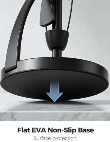 VEHHE Black Paper Towel Holder Countertop, One Hand Tear, EVA Weighted Base - Image 4