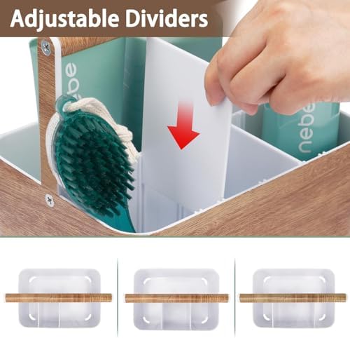BYUNER Shower Caddy Portable for College: Devided Bathroom Caddy Shower Basket - Image 4