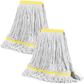 Looped End Commercial Industrial Cotton Mop Replacement Head, 2 Pack by VOUBIEN