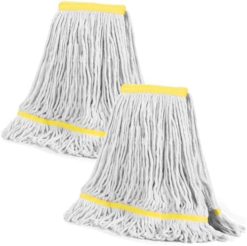 Looped End Commercial Industrial Cotton Mop Replacement Head, 2 Pack by VOUBIEN