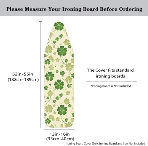 Green Leaf Ironing Board Cover, Stain Resistant Irish St. Patrick's Day Iron - Image 3