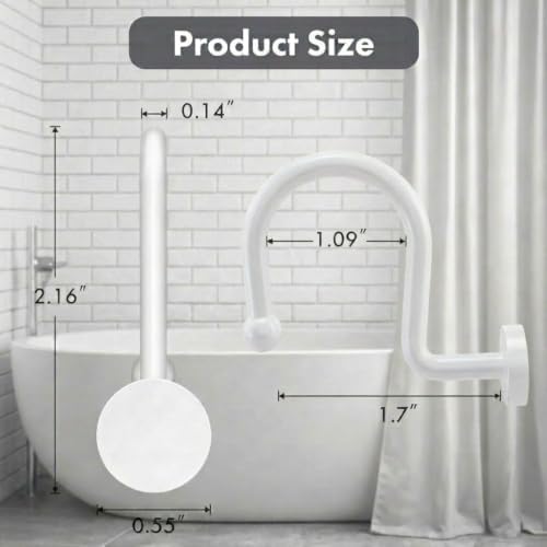 Bathway Plastic Shower Curtain Hooks, Decorative Hooks - Image 5