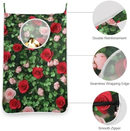 1PC Hanging Laundry Hamper Bag Over the Door Laundry Hamper Wall Hamper Large - Image 6
