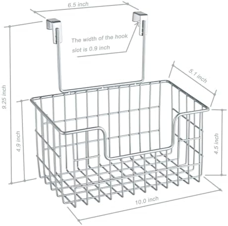 JUNCHU CHERRY Wire Hanging Storage Basket 2 Packs, Wall Mounted Kitchen - Image 2