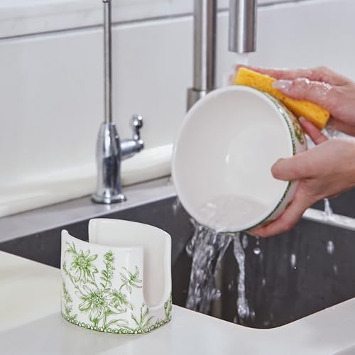 Bico Green Garden Toile De Jouy Ceramic Kitchen Sponge Holder - Image 7