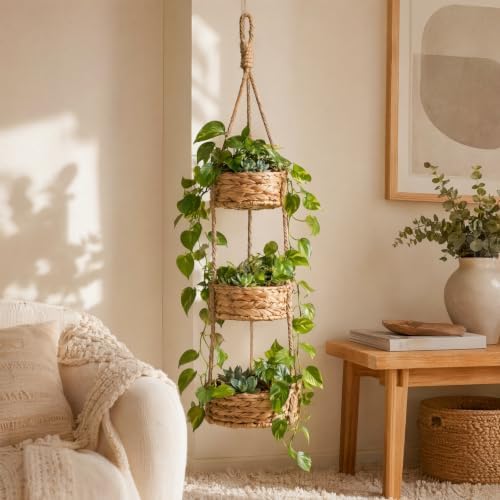 3 Tier Hanging Fruit Basket, Metal Frame - Image 6