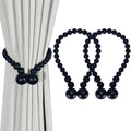 KLOGTSIND Magnetic Curtain Tiebacks, 2 Pack Wood Bead Curtain Holdbacks by KLOGTSINDDirect