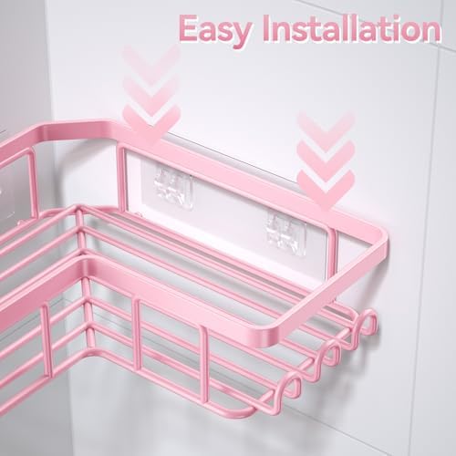 YASONIC Corner Adhesive Shower Caddy, - Image 6