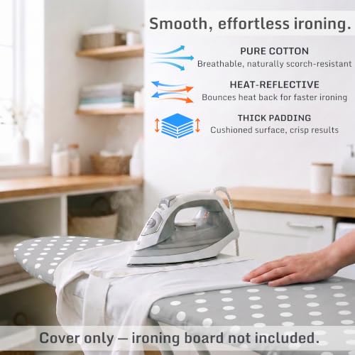 Extra Thick Ironing Board Cover 15x54 Standard Size, Padded Heat Reflective - Image 3