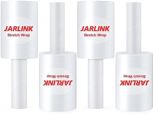 JARLINK 5" x 1000' Stretch Film, Pallet Shrink Wrap W/Handles, 4 Pack by JARLINK