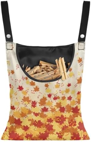 Maple Leaf Print Clothespin Bag Clothespin Bag by CREAMIC