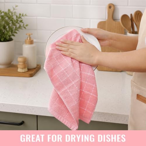 Kitinjoy 100% Cotton Terry Kitchen Dish Cloths, 12”x 12” - Image 5