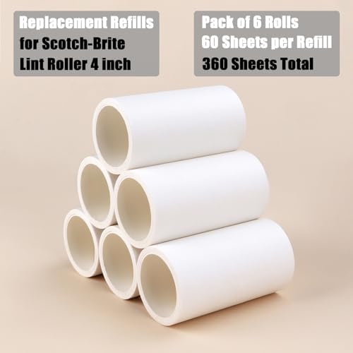 4 inch Lint Roller Refills for Scotch Brite Lint Roller Replacement Refills for - Image 3