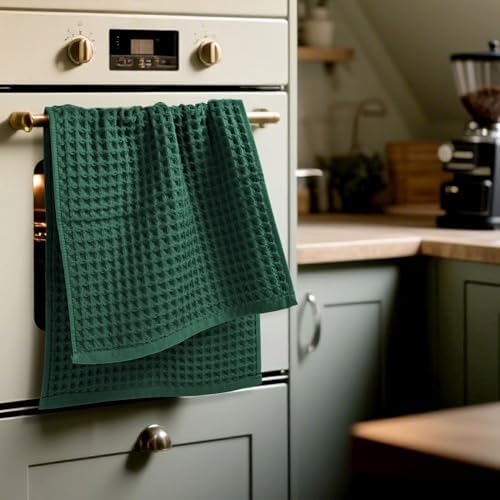 Waffle Hand Towels Set of 5 – Cotton, Quick Dry, Lint Free - Image 2