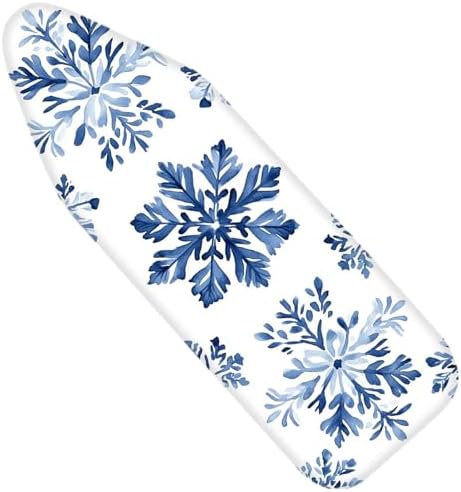 Nuxovilar Blue Snowflake Ironing Board Cover 15x54 Inches Polyester by Nuxovilar
