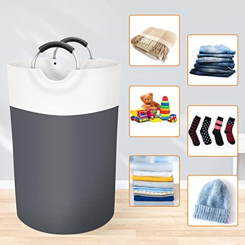 BlissTotes 75L Laundry Basket, Freestanding Collapsible Hamper - Image 4