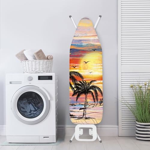 GLENLCWE Hawaiian Palm Orange Sky Beach Ironing Board Cover - Image 2