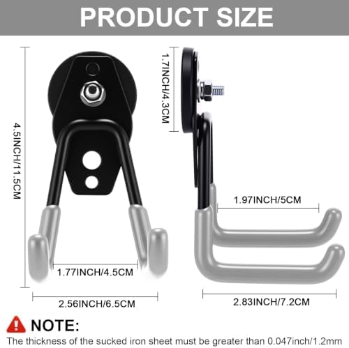 Landhoow 10 Pcs Large Magnetic Hooks Heavy Duty Garage Magnet Hooks Strong - Image 2