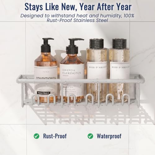 8 Pack Adhesive Rustproof Shower Caddy - Image 2