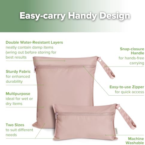 haakaa Wet Dry Bags for Baby, Water Resistant Wet Dry Bag - Image 5