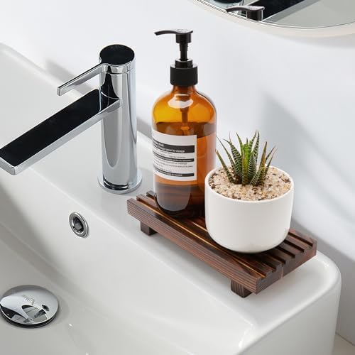 Kitchen Sink Tray for Bathroom Counter Decorative Wooden Riser Soap Holder - Image 5