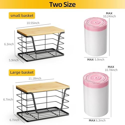 ALOCEO 2 Pack Stackable Wire Storage Basket - Image 3