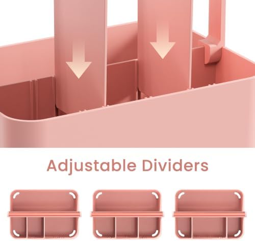 Pink Shower Caddy Portable: Plastic Bathroom Caddy Organizer - Image 3