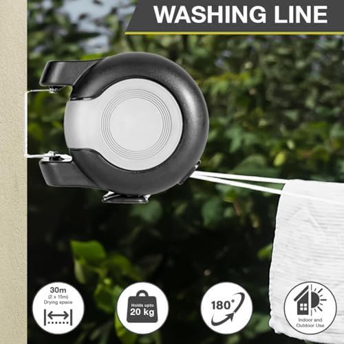 Retractable Double Clothesline – 49 ft x 2 Heavy Duty Clothes Line - Image 6