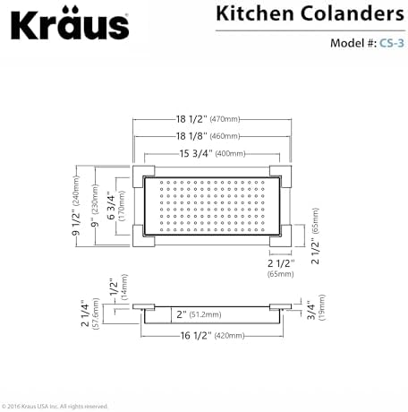 Kraus CS-3 Stainless Steel Colander - Image 4