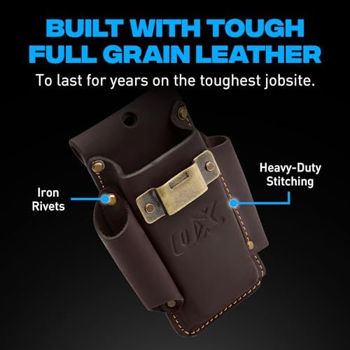 OX Tools Leather Tool Holsters & Pouches – Hammer, Tape Measure, Utility & - Image 3