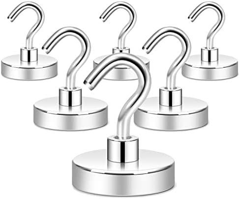Neosmuk Magnetic Hooks for Cruise Cabins, 130lb Heavy Duty, 6 Pack by Neosmuk