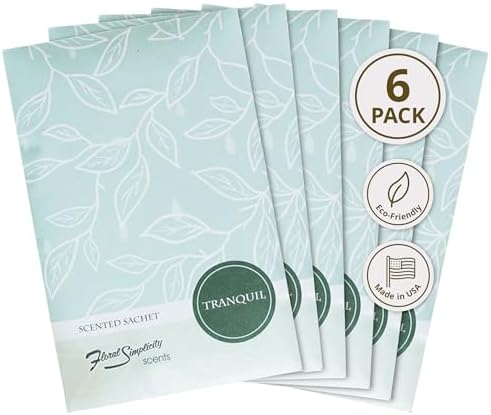 Tranquil Scented Sachets Pack of 6, Everyday by FloralSimplicity