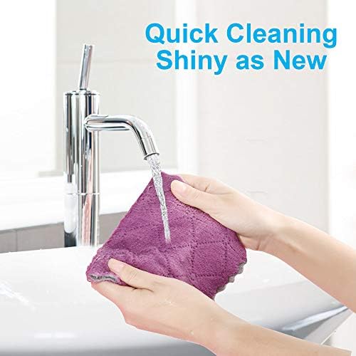 OstWony 12PCS Kitchen Towels Dish Cloths, Reusable Cleaning Rags 10x6in - Image 6
