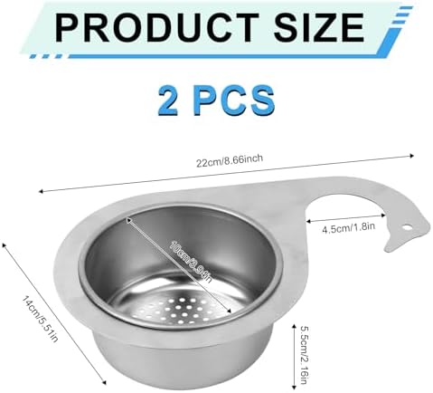 2pcs Swan-Shaped Drain Basket, Stainless Steel Sink Strainer Catcher - Image 2