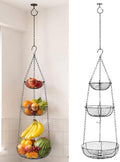 FANGSUN Hanging Fruit Basket for Kitchen, 3-Tier Hanging Fruit Basket by FANGSUN