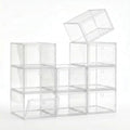 Clear Shoe Storage Boxes 9 Pack, Stackable Bins by Unknown