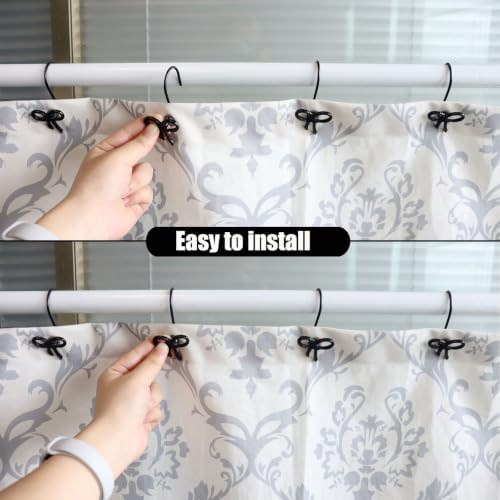 Bow Decorative Shower Curtain Hooks, Rustproof Metal Bowknot Shower Curtain - Image 4