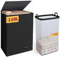 110L Laundry Hamper with Lid, Reinforced Sturdy Large Laundry Hamper with by Vincona