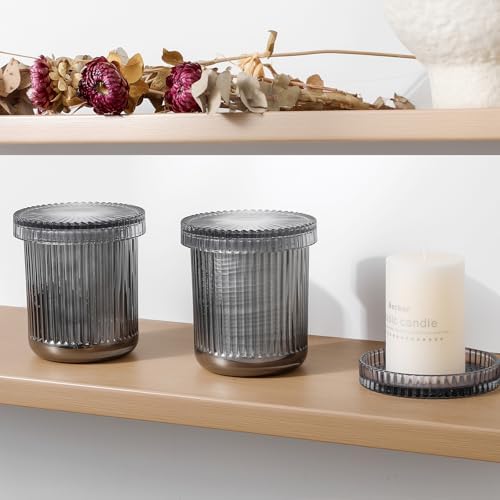 rejomiik 2 Pack Qtip Holder Glass Apothecary Jars - Image 6