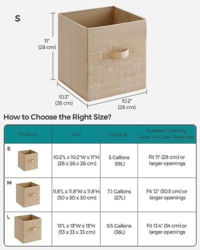 SONGMICS Storage Cubes, 11-Inch Foldable Closet Organizers - Image 6