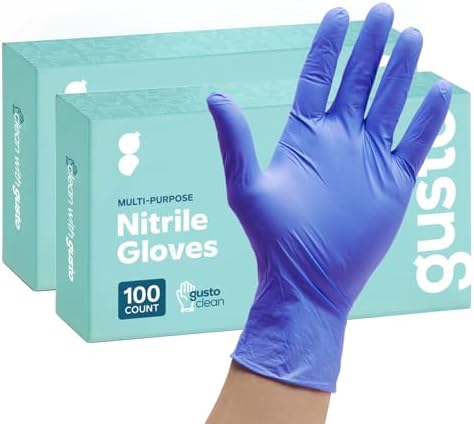 GUSTO Blue Disposable Nitrile Gloves by GUSTO