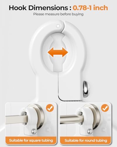 ODesign 4 Tier Adjustable Shower Rack Hanging Over Head Anti-Swing White - Image 3