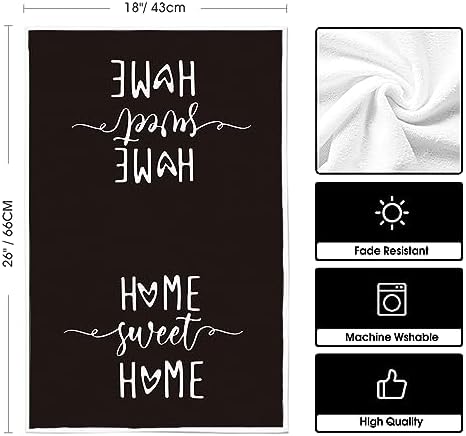 Artoid Mode Black Stripes Home Sweet Home Boho Halloween Kitchen Towels Dish - Image 6