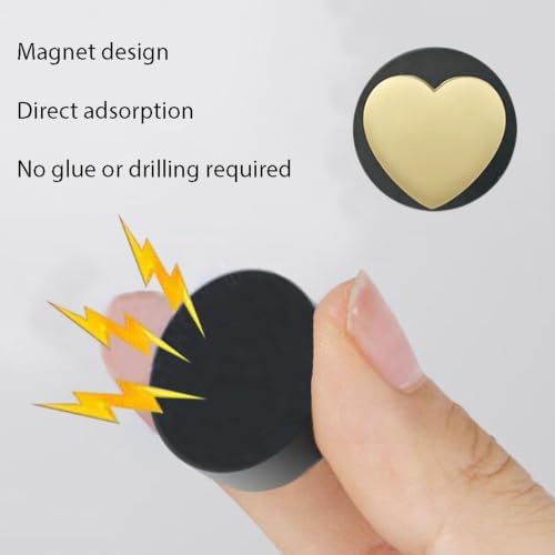 6 Pcs Heavy Duty Magnetic Hook, Heart Shape Magnetic Hooks - Image 4