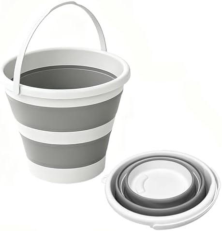 Collapsible Bucket with Handle 5L, Foldable Pop Up Water Tub, Small Cleaning by Unknown