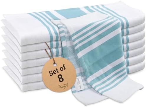 Urban Villa Cotton Dish Cloth Set of 8, Highly Absorbent Super Soft Quick by CottonTrends