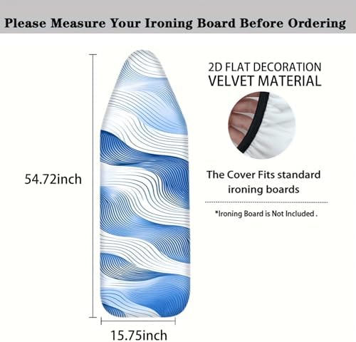 Nuxovilar Flowing Wave Lines Ironing Board Cover 15x54 Polyester - Image 4