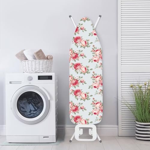 Pink Rose Ironing Board Padded Cover Dust Covers Stretchable Iron Board - Image 3